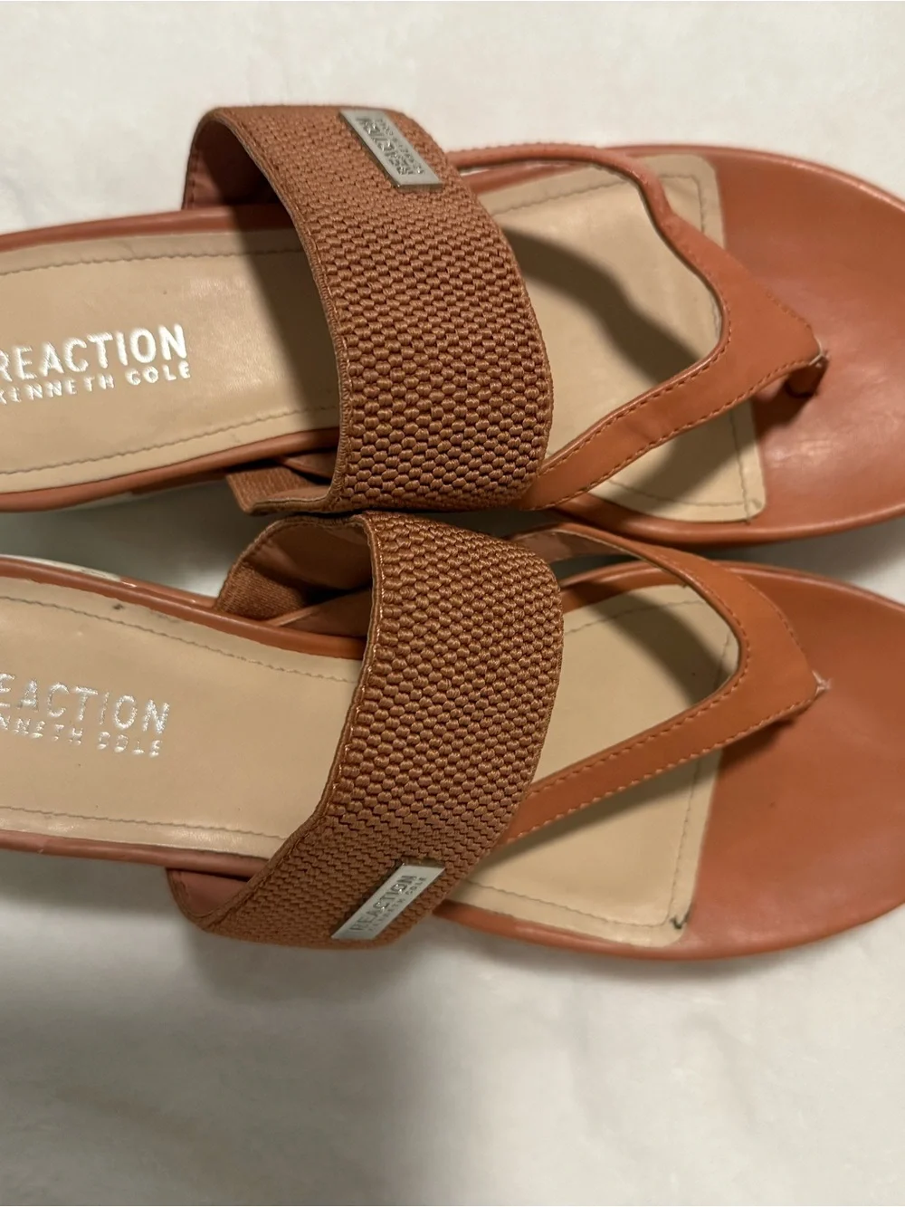 Kenneth Cole Reaction Women's Tan Brown Woven Strap Sandals